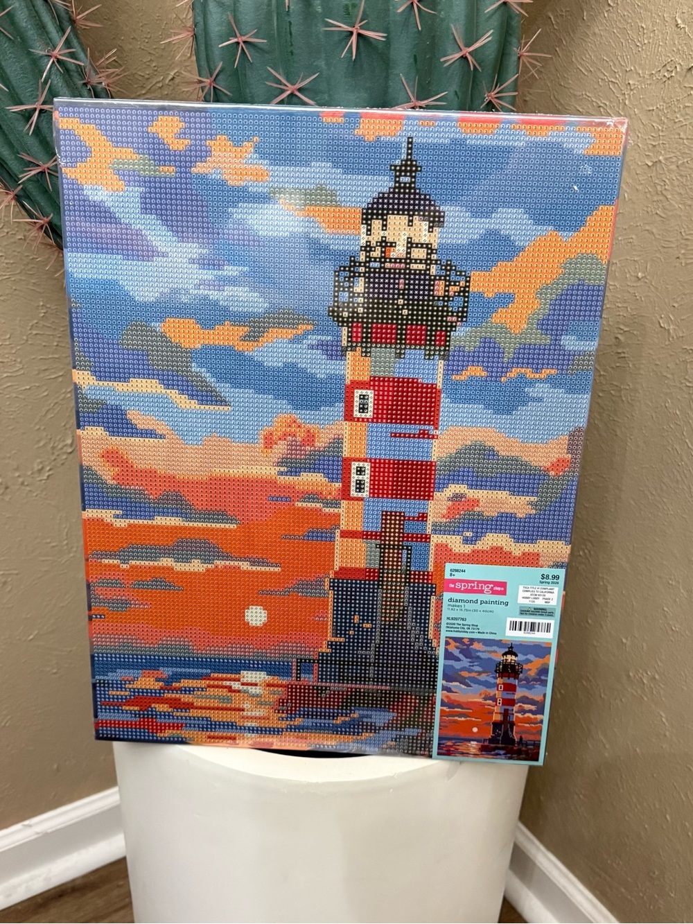 Lighthouse Diamond Painting Canvas - Vibrant Sunset Colors